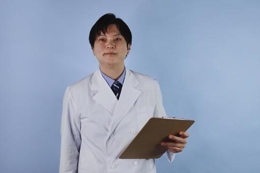 説明を始める医師 医師,白衣,男性の写真素材