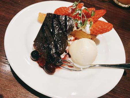 チョコケーキ ケーキ,スイーツ,デザートの写真素材