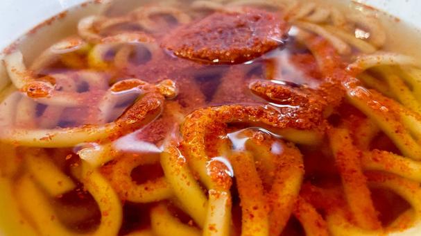 一味たっぷりたぬきうどん うどん,たぬき,たぬきうどんの写真素材