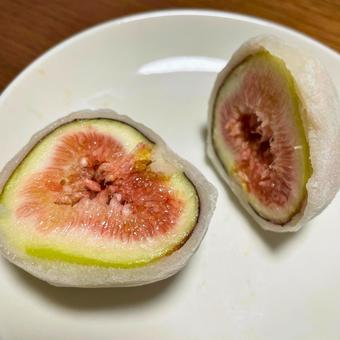 いちじくのフルーツ大福 いちじくのフルーツ大福の写真
