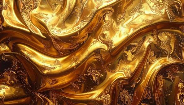 金色のメタリックな流体金属 背景 金色のメタリックな流体金属 背景の写真