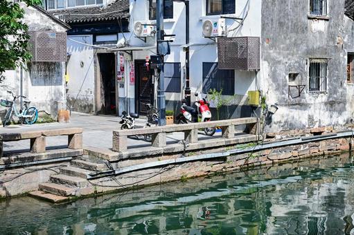Photo, suzhou, pingjiang road, yangtze river (in china), 
