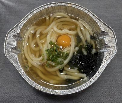 Photo, udon, nabeyaki udon, aluminum pan, 