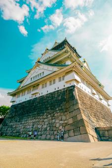 【大阪】大阪城の雰囲気 大阪城,公園,大阪城公園の写真素材