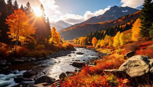 秋のイメージの風景写真 秋のイメージの風景写真の写真