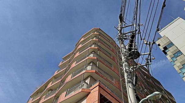 都会の空.67 都会の空,空,青空の写真素材