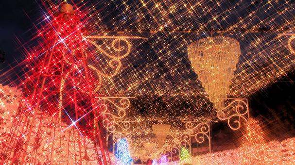 御殿場高原時之栖のイルミネーション イルミネーション,夜景,ライトアップの写真素材