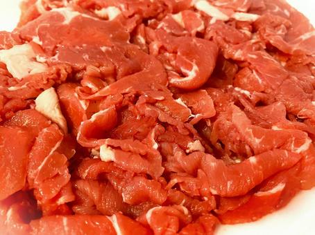 トレイに入った牛肉 トレイに入った牛肉の写真