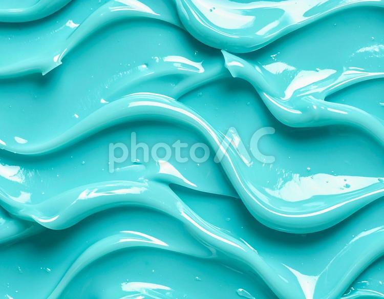 ターコイズジェルの流れる曲線 ジェル,ターコイズ,曲線の写真素材