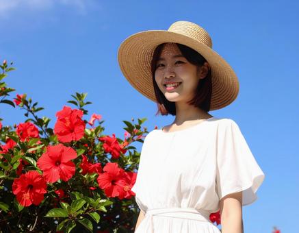 ハイビスカスと、真夏の彼女 ハイビスカスと、真夏の彼女の写真