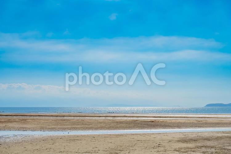 香川県　父母ヶ浜の風景 父母ヶ浜,浜,海岸の写真素材