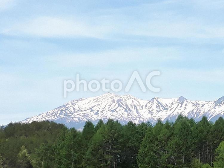 信州から撮影・御嶽山の雪景色 雪,山,風景の写真素材