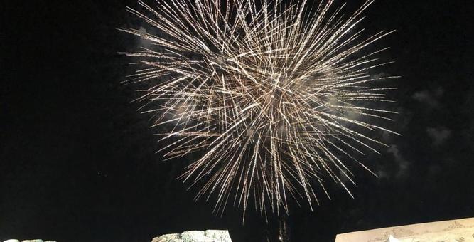 夏の思い出 花火,夏祭り,夜空の写真素材