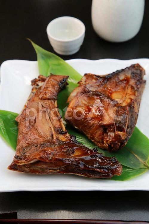 まぐろカマの照り焼き カマ,かま,まぐろの写真素材