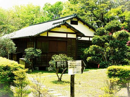 伝統的な日本庭園の風景 伝統的な日本庭園の風景 日本家屋,伝統,庭園の写真素材