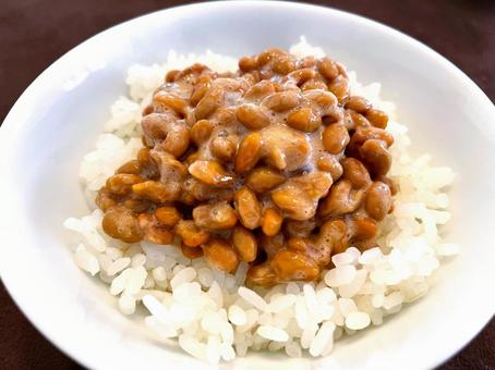 納豆ごはん２ 納豆,ごはん,ネバネバの写真素材