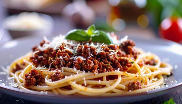 ミートソースパスタ ミートソースパスタの写真