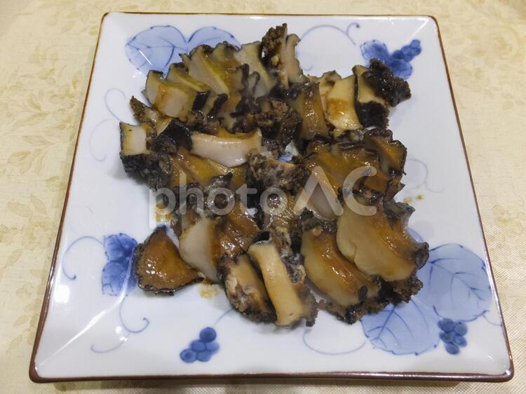 あわびのバター焼き エゾアワビ,あわび,アワビの写真素材