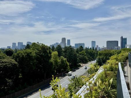 上から見た東京　新宿区の摩天楼 東京,摩天楼,ビル街の写真素材