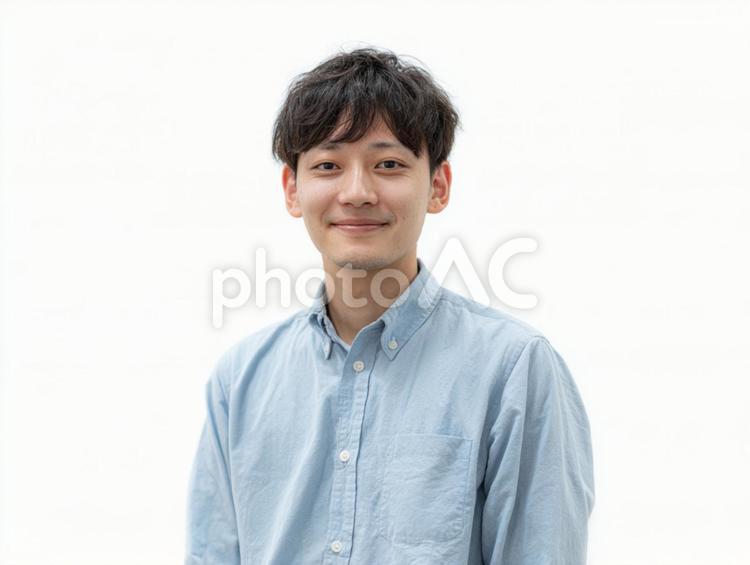 ワイシャツを着た微笑む男性 男性,人物,さわやかの写真素材