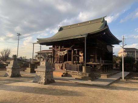 神社と空 神社と空の写真