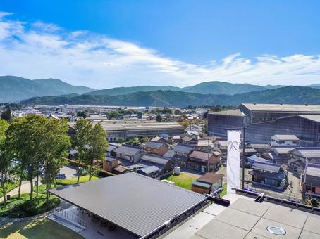 岐阜関ケ原古戦場記念館から南側の眺望 岐阜関ケ原古戦場記念館,関ヶ原,徳川家康最後陣地の写真素材