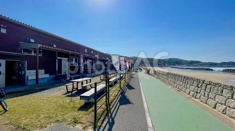 海風感じる岡垣町の自転車道 サイクリング,岡垣町,自転車道の写真素材