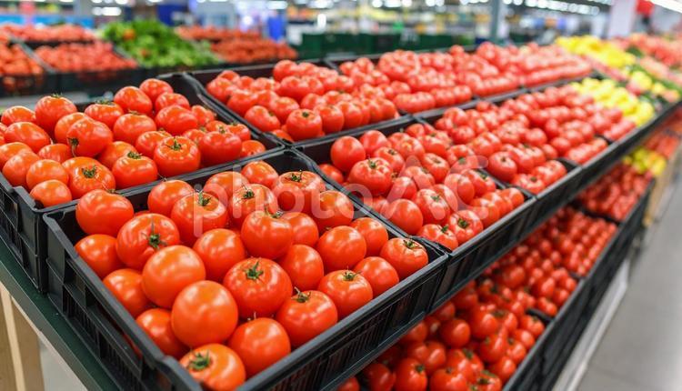 トマト売り場　市場　スーパー トマト,スーパー,市場の写真素材