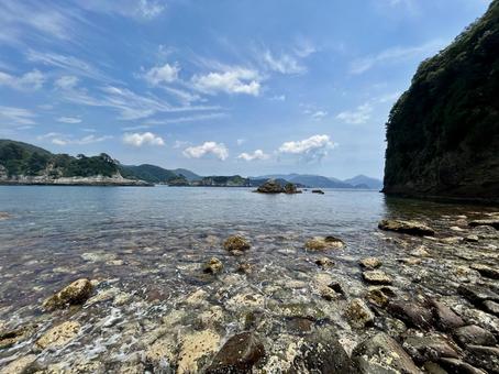 トンボロ 西伊豆 トンボロ 西伊豆 西伊豆,トンボロ,トンボロ現象の写真素材