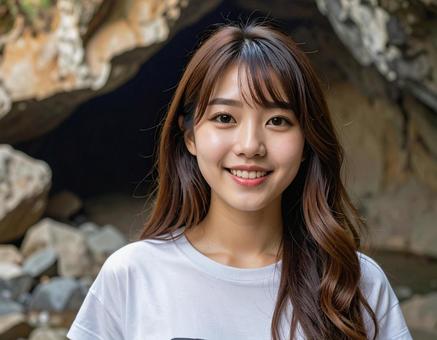 洞窟を見に来ましたの写真