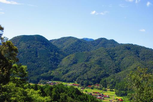 島根県-津和野城跡-津和野の町並み 島根県-津和野城跡-津和野の町並みの写真