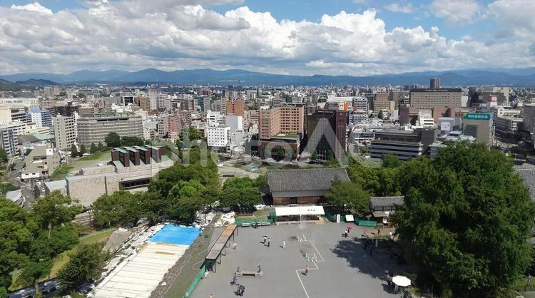 熊本城からの眺め 熊本城,熊本,日本三名城の写真素材
