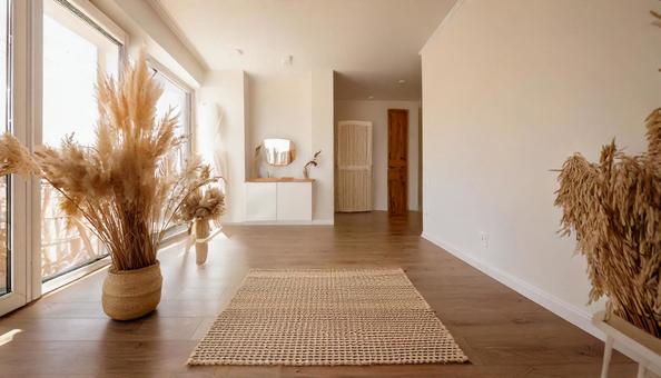 縦長の美しい部屋の写真