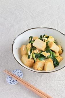 Chive and egg (with deep-fried tofu), JPG Chive and egg (with deep-fried tofu), JPG