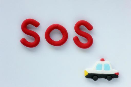 SOS イメージ パトカー SOS イメージ パトカー sos,110番,警察の写真素材