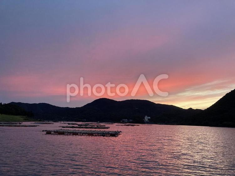 夕焼けの海 夕焼け,海,たそがれの写真素材