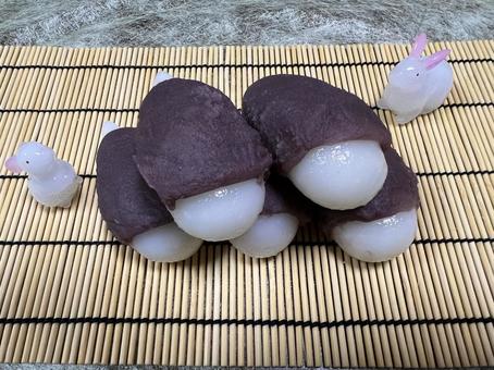 月見団子とうさぎ 月見団子とうさぎの写真