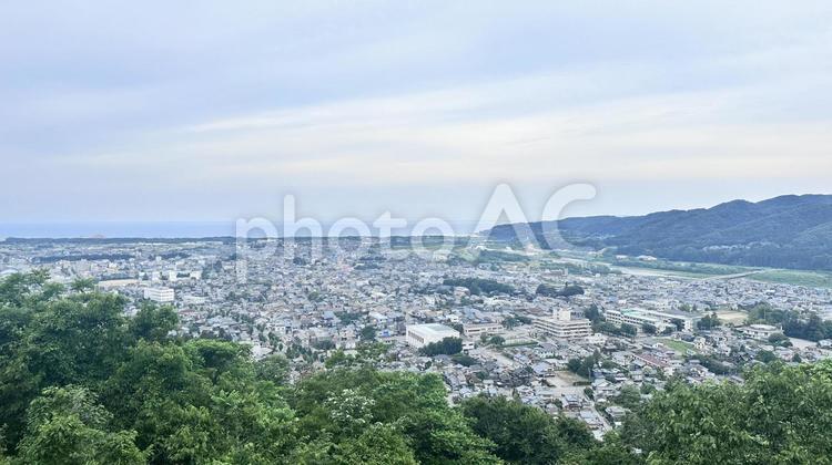 新潟県村上市の街並み1 新潟県,新潟,村上市の写真素材