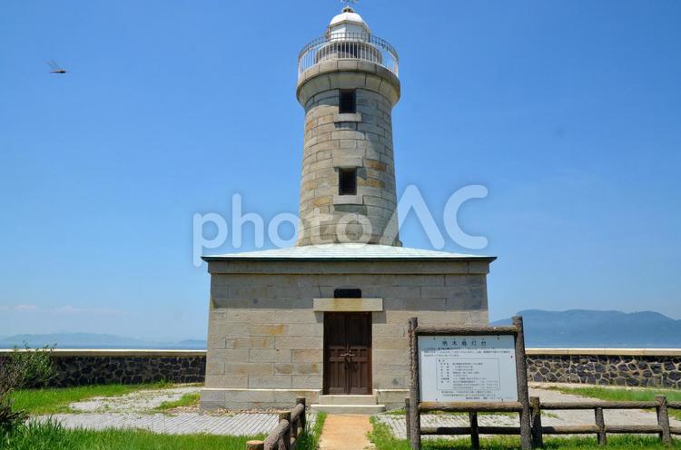 男木島灯台 男木島灯台,島,歩道の写真素材