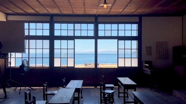 Summer classroom and the sea, JPG Summer classroom and the sea, JPG