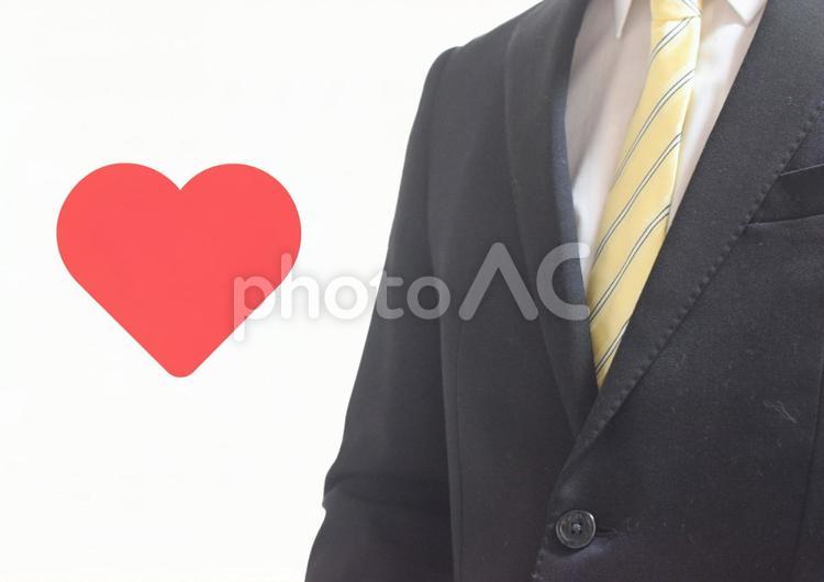 新社会人とハート ハート,心,まごころの写真素材