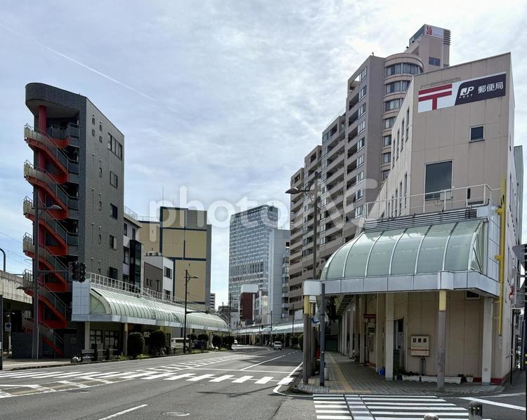 福井駅前の商店街 駅ビル,商店街,準備中の写真素材