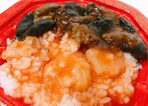 麻婆茄子と海老のチリソース 麻婆茄子と海老のチリソース,海老のチリソース,麻婆茄子の写真素材