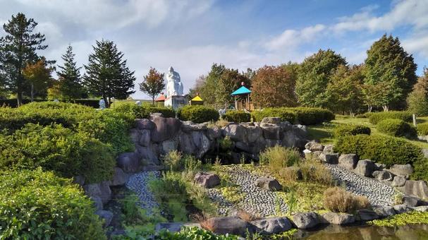 公園の風景 公園の風景の写真
