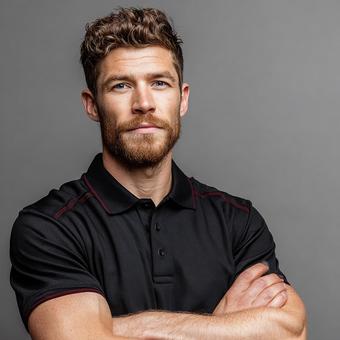 腕組みをする男性のポートレート 腕組みをする男性のポートレートの写真