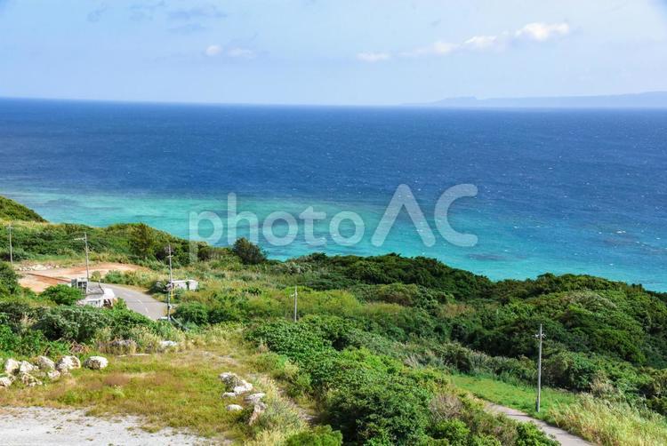 古宇利大橋と沖縄の海 古宇利島,古宇利大橋,ビーチの写真素材