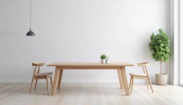 木のテーブル ダイニングルーム 木のテーブル ダイニングルームの写真