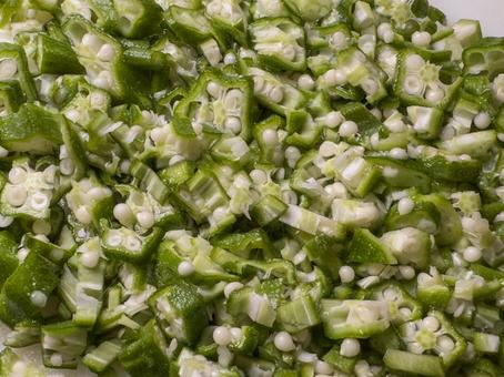 オクラのみじん切り オクラのみじん切り オクラ,料理,野菜の写真素材