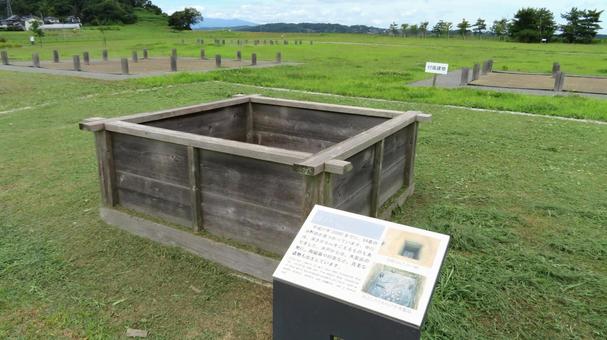 柳之御所遺跡　平泉館跡　柳之御所史跡公園 柳之御所,奥州藤原氏,奥州平泉の写真素材