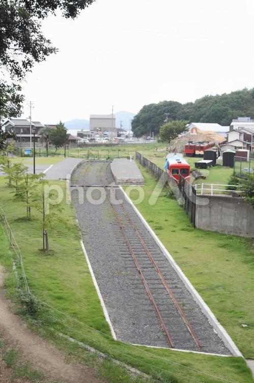 下津井電鉄、旧下津井駅跡の全景 下津井電鉄,下津井駅,駅跡の写真素材